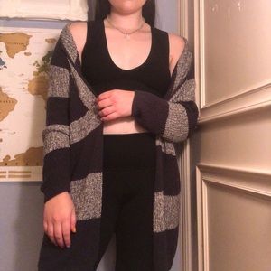 long striped sweater